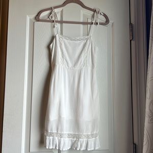 Garage White Mini Sun Dress with Tie Straps